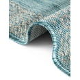 thumbnail image 5 of Unique Loom Outdoor Border Collection Area Rug - Floral Border (7' 10" x 11' Rectangle Aqua/Ivory), 5 of 10