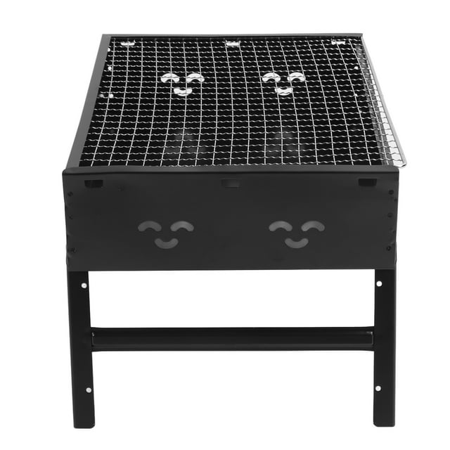 Gril Barbecue, Structure Stable en Fer et Acier Inoxydable, Nettoyage Facile, Gril Portatif au Charbon pour Pique-Nique