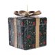 thumbnail image 1 of Kaemingk - Adorno de caja de regalo cuadrada para colgar en árbol de Navidad (Negro/Rojo), 1 of 2