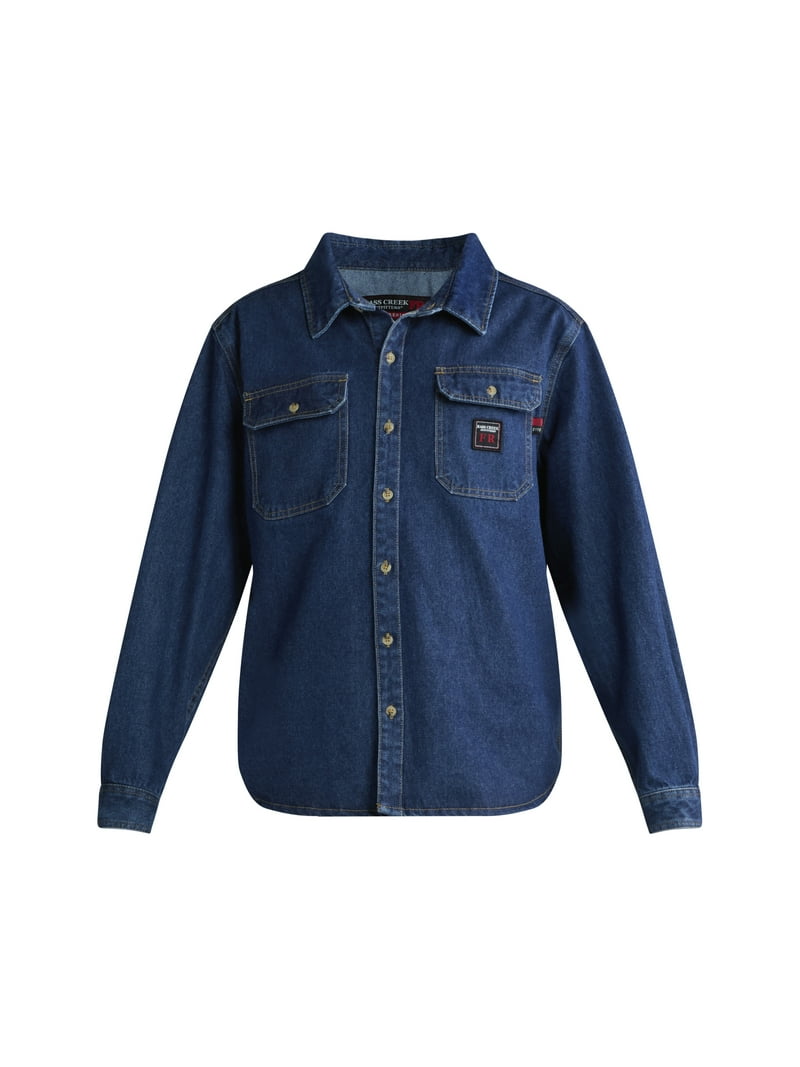 Bass Creek Outfitters men's FR Denim Work Shirt - 11 cal/cm2