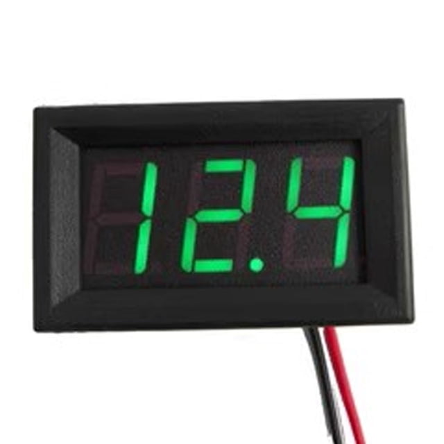 Lefu 0.56 inch LED Digital 2-line DC Voltage Table Red Blue Green DC4.5-30V Voltmeter