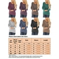 thumbnail image 7 of Gomelly Ladies T-shirt Crew Neck Sweatshirt Casual Pullover Women Loose Fit Work Tops Long Sleeve Blue L, 7 of 7