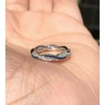 thumbnail image 3 of 1Ct Blue Sapphire & Simulated Diamond Half Eternity Anniversary Band Ring 925 Sterling Silver, 3 of 3