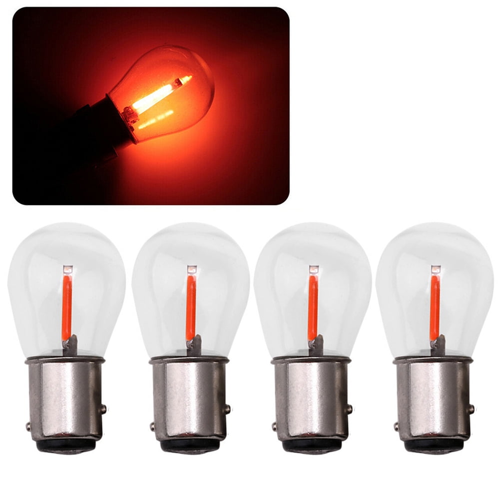 Shaobrc 4-Pack 1157 Light Bulbs – Car Brake/Turn Signal/Tail Light Bulbs, 12V, S8 Batch, Clear (Also Fits 1034, 2057, Etc.)