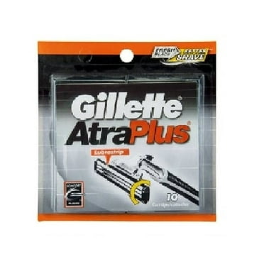 Gillette Atra Plus Refill Razor Blade Cartridges, Bulk Packaging, 10 ...