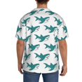thumbnail image 3 of Fotbe Cartoon Shark Camisa Estampada de Manga Corta para Hombre, Casual de Verano, Estilo Playero, Sin Arrugas-3X-Large, 3 of 5