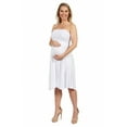 thumbnail image 2 of 24seven Comfort Apparel Pleated Maternity Strapless Summer Dress, 2 of 3