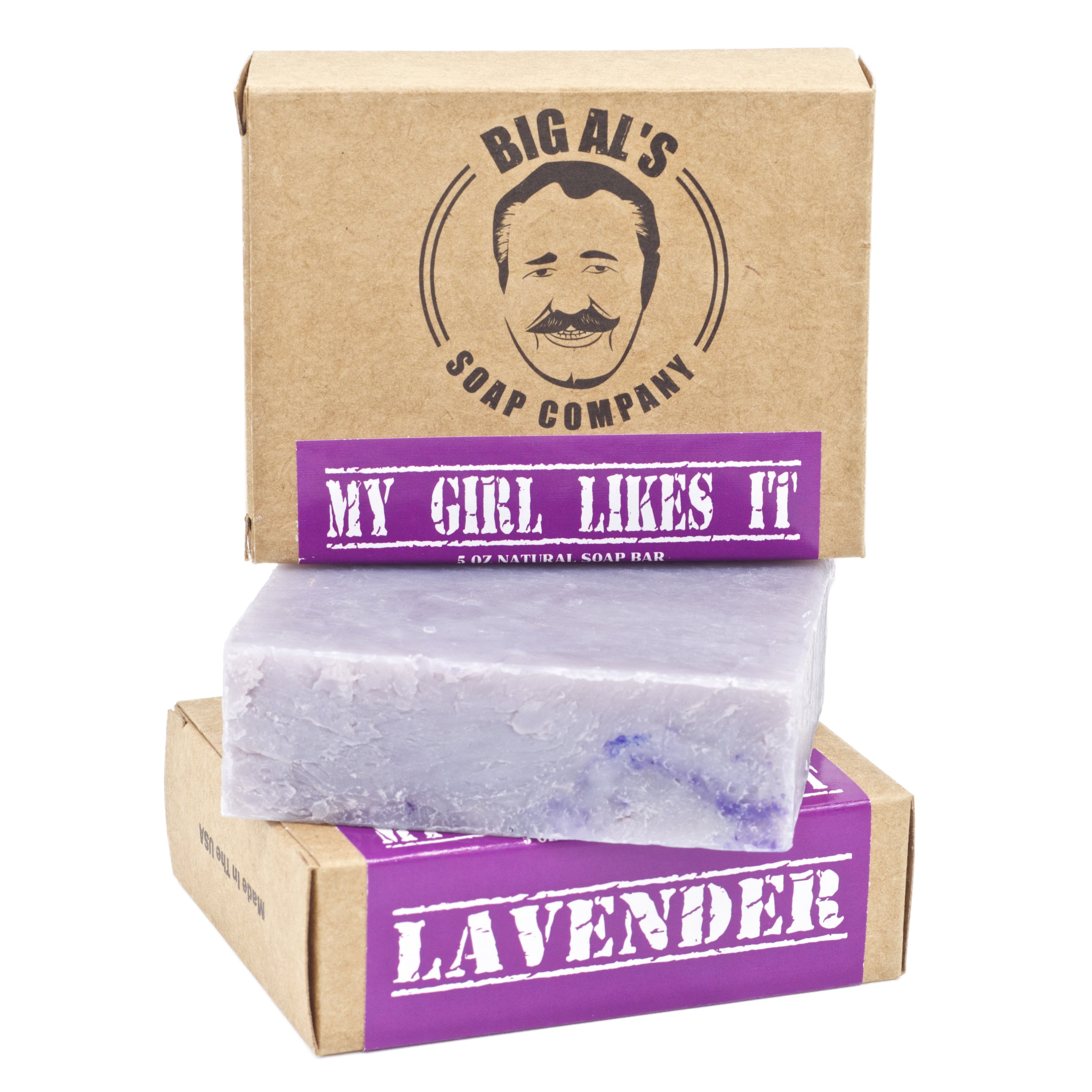 My Girl Likes It Lavender Soap Bar for Men All Natural Relaxing