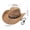 Khaki, variant on Western Cowboy Hats with Adjustable Windproof Rope for Women and Men, Unisex Big Wide Brim Hats for Cowboys and Cowgirls, Black