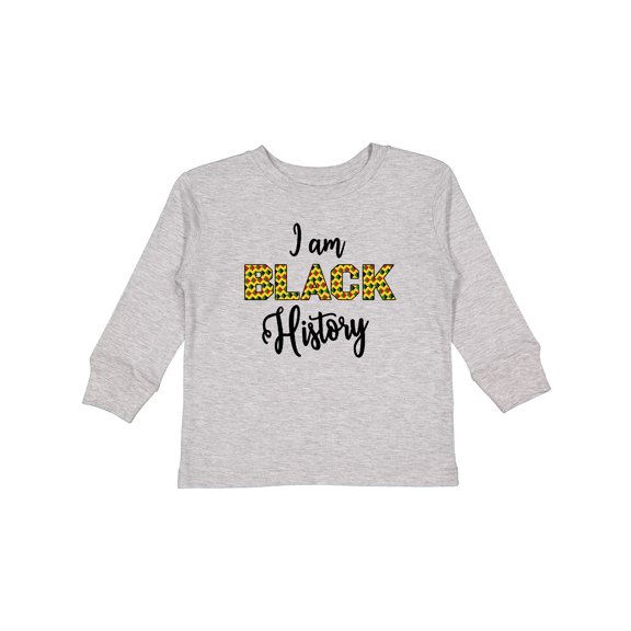Inktastic I Am Black History Boys or Girls Long Sleeve Toddler T-Shirt