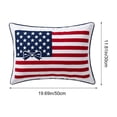 thumbnail image 3 of Funda de Cojín Patriótica con Diseño de Lazo y Bandera – Funda de Almohada Lumbar Decorativa para El Día de La Independencia, Decoración Del Hogar y Uso Festivo En Interiores y Exteriores., 3 of 6