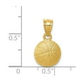 thumbnail image 3 of 14K Yellow Gold Charm Pendant Themed 19 mm 10 Basketball, 3 of 3