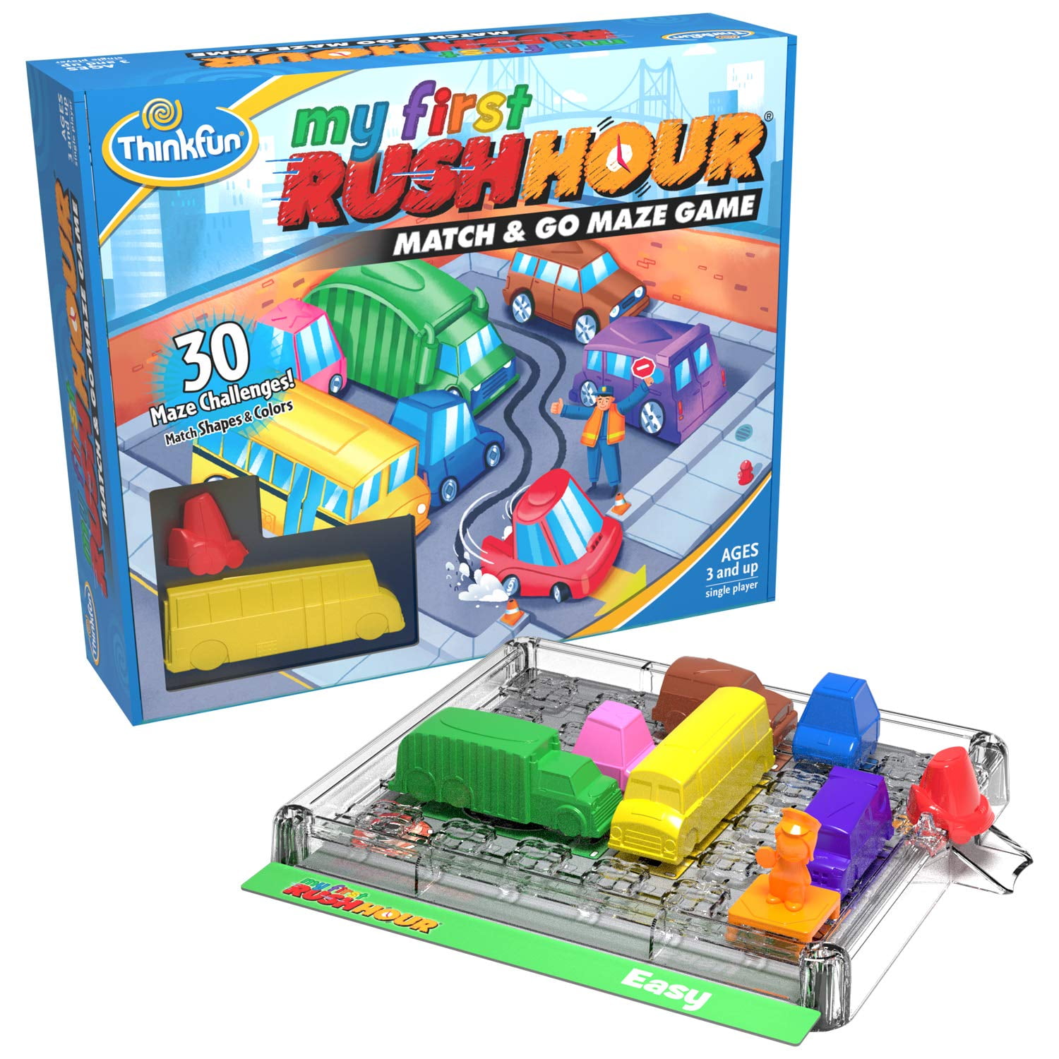 Think Fun My First Rush Hour STEM Toy and Brain Game for Boys and Girls Age 3 and Up A Match
