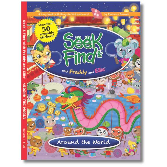 Seek & Find with Freddy and Ellie Around the World Paperback, 32 Pages, 1 Book