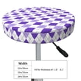 thumbnail image 4 of Uemuo Purple argyle Pattern Round Bar Stool Seat Covers Washable Stool Cushion Slipcover Elastic Bar Chair Covers-12 inch, 4 of 7
