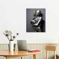 thumbnail image 2 of PIKWEEK Black And White Picture Poster Prints 3D Canvas Wall Art Decor Sculpture Effect Modern Paintings For Wall Gray-Abstractive Wall Decor For Living Room Bedroom  12x16 in, 2 of 4