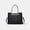 black, variant on Genuine Cowhide Women Crocodile Print Tote Handbag, Structured Shoulder Crossbody Purse