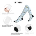 thumbnail image 5 of Lsque Cartoon Turtle Pattern Sport Compression Socks for Men & Women 15-20 mmHg Knee High Nurse Pregnant Running Medical and Travel Athletic, 5 of 6