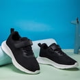 thumbnail image 5 of Zecgelong Breathable Mesh Sneakers For Boys Lightweight Comfortable Running Shoes Non Sole Durable Casual Athletic Footwear For Kids All Season Kids Sneakers Boys Size US:10 Black, 5 of 5