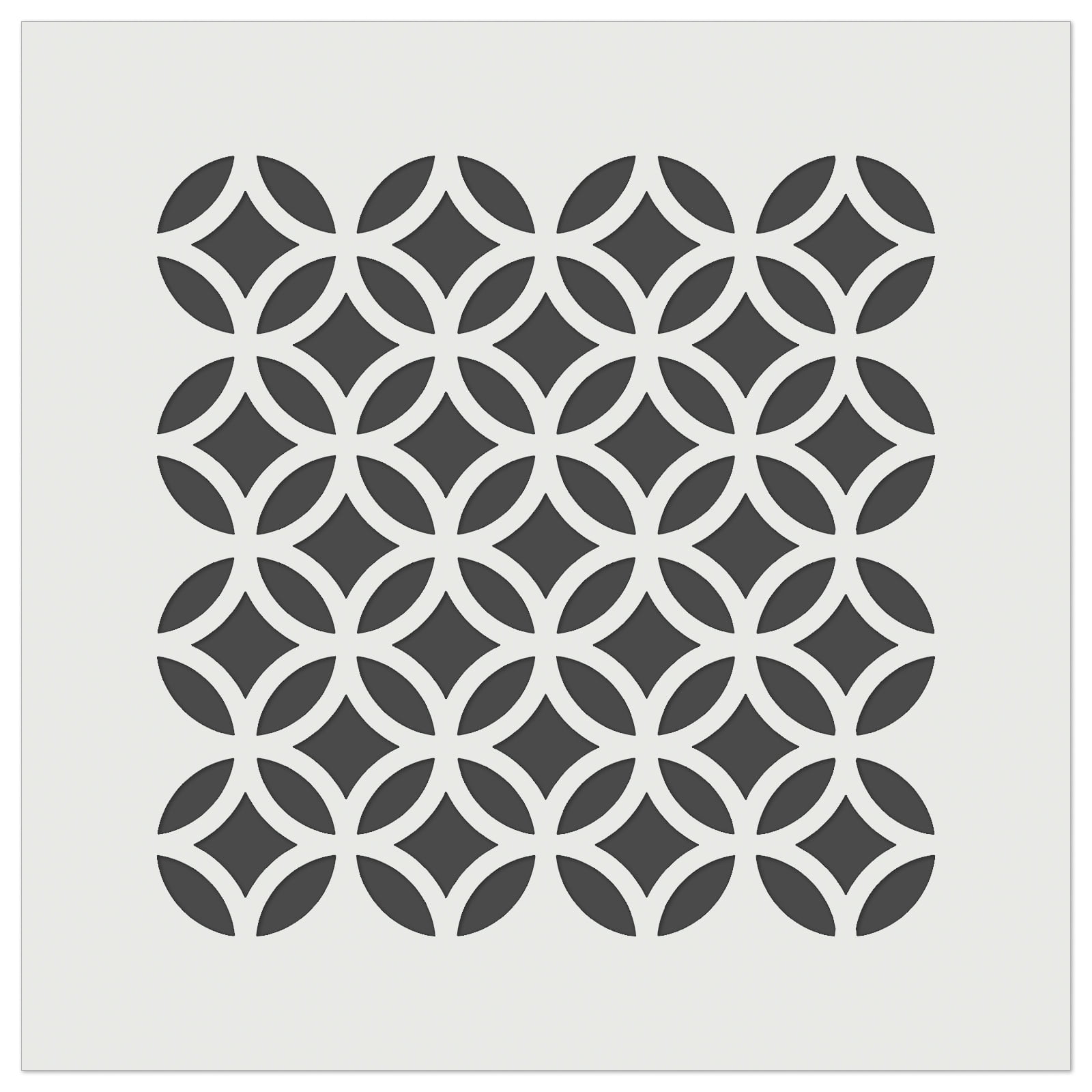 Geometric Overlapping Circles DIY Cookie Wall Craft Stencil - 7.0 Inch 
