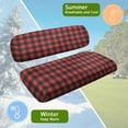 thumbnail image 6 of Psesaysky Golf Cart Seat Covers Universal Fit for Club Car Precedent Ordinary Seat Cushion, Red Buffalo Plaid Fashion Golf Cart Decorations Soft and Comfortable, Breathable & Easy to Clean, 6 of 8