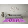 thumbnail image 3 of Ahgly Company Indoor Square Oriental Purple Modern Area Rugs, 4' Square, 3 of 4