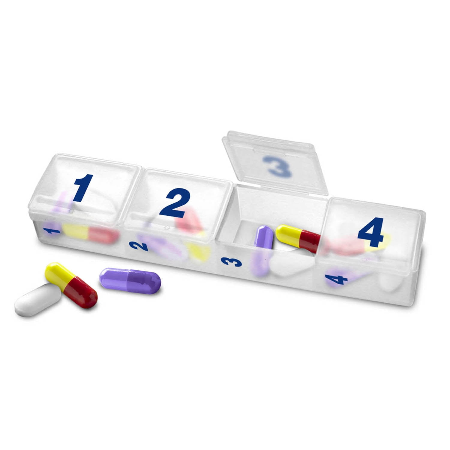 MEDCENTER 31-Day Medication and Vitamin Organizer for Kitchen and Bathroom, Travel Pill Holder