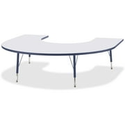 Jonti-Craft Kydz Activity Table - Horseshoe-Color:Gray/navy,Size:66" X 60" 11" - 15"
