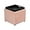 Pink, variant on Joveco Storage Square Ottoman with Tray, Small Linen Foot Rest Stool Cube, Coffee Table for Dorm Living Room Bedroom, Beige