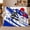 Carving Skier, variant on Alpine Skiing Adventure Winter Mountain Resort Bold Graphic, Peaceful Mountain Lake Scene, Warm Flannel Blanket for Cabin and Lodge, Outdoor Lovers Camping Gift, Rustic Home Decor