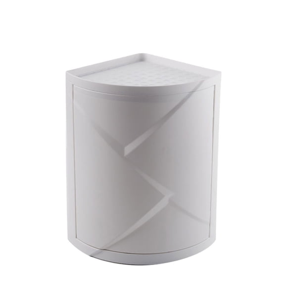 Yuarrent Estante esquinero blanco fácil de instalar para baño, solución de almacenamiento práctica e impermeable, elegante Almacenamiento y organización del hogar gris S