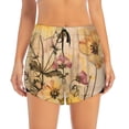 thumbnail image 2 of Daiia Vintage Floral Butterfly Collage Pattern Women's 2 in 1 Running Shorts - Lightweight Athletic Workout Gym Yoga Shorts Liner with Phone Pockets-X-Large, 2 of 7