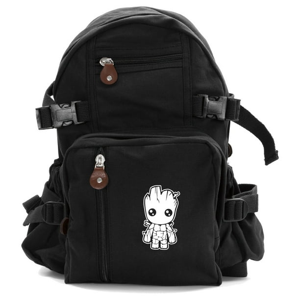 Grab A Smile Baby Groot Guardians of the Galaxy Canvas Backpack Bag