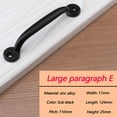 thumbnail image 2 of tooloflife 1/2/5 Pcs Zinc Alloy Pull Handle for Door Drawer Wardrobes Cabinet Furniture Decor 78mm-110mm Black, 2 of 6