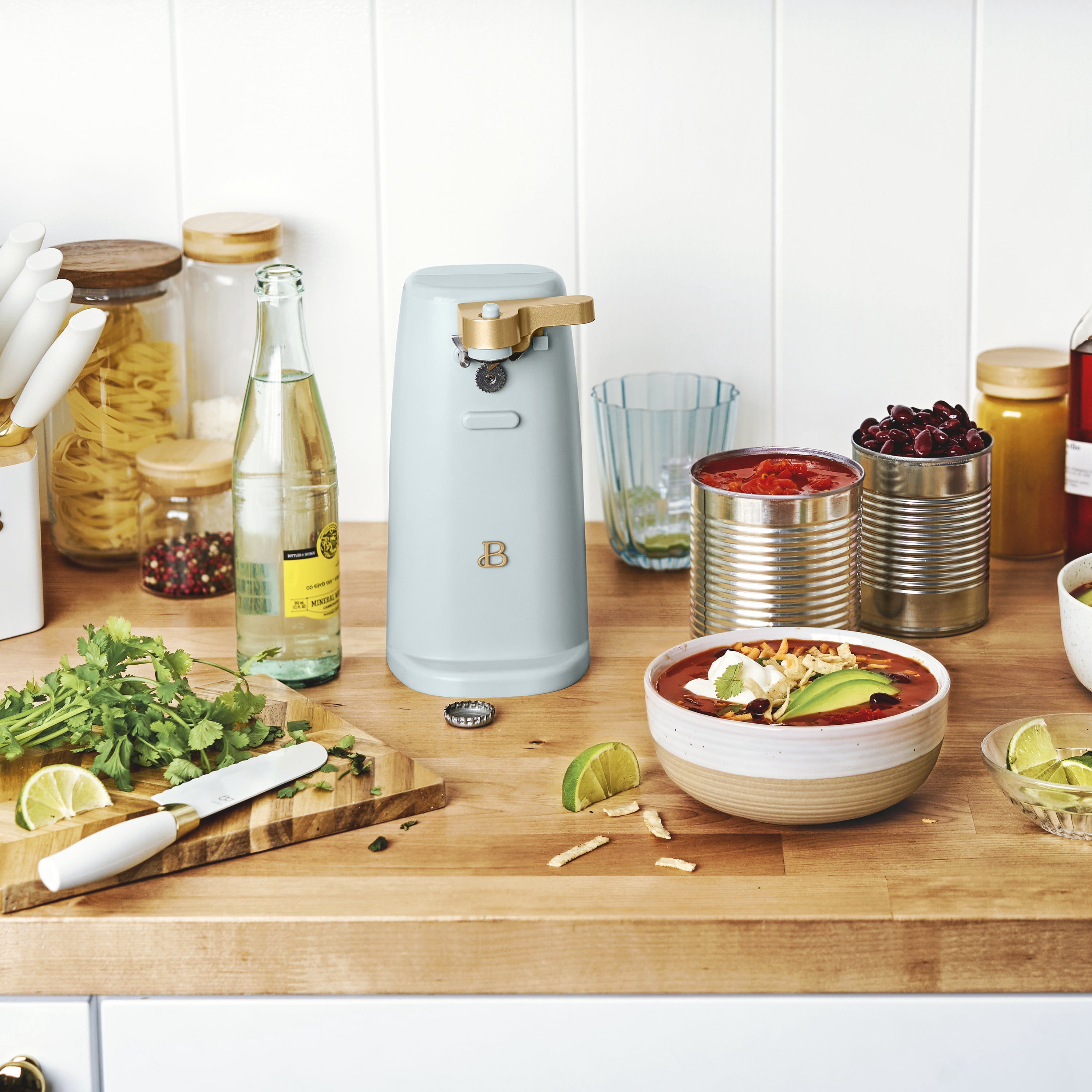 Beautiful Easy-Prep Electric Can Opener, Hydrangea by Drew Barrymore