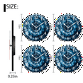 thumbnail image 2 of Battery Operated Wall Clocks with Non-Ticking Sweep Movement,Modern Round Clock Decorative for Bedroom,Office-Abstract Tie-Dye Pattern With Dark Blue And White Colors(16inch), 2 of 4