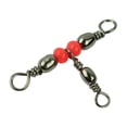 thumbnail image 3 of Wosthever 20 unids/lote pesca Snap giratorio 3 vías barril anillo giratorio señuelo para anzuelo conector de sedal con cuentas conector de Pescar, 3 of 6