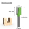 thumbnail image 1 of Lefu Cleaning Bottom Router Bit 6.35mm Shank Milling Cutter Engraving Woodworking, 1 of 6