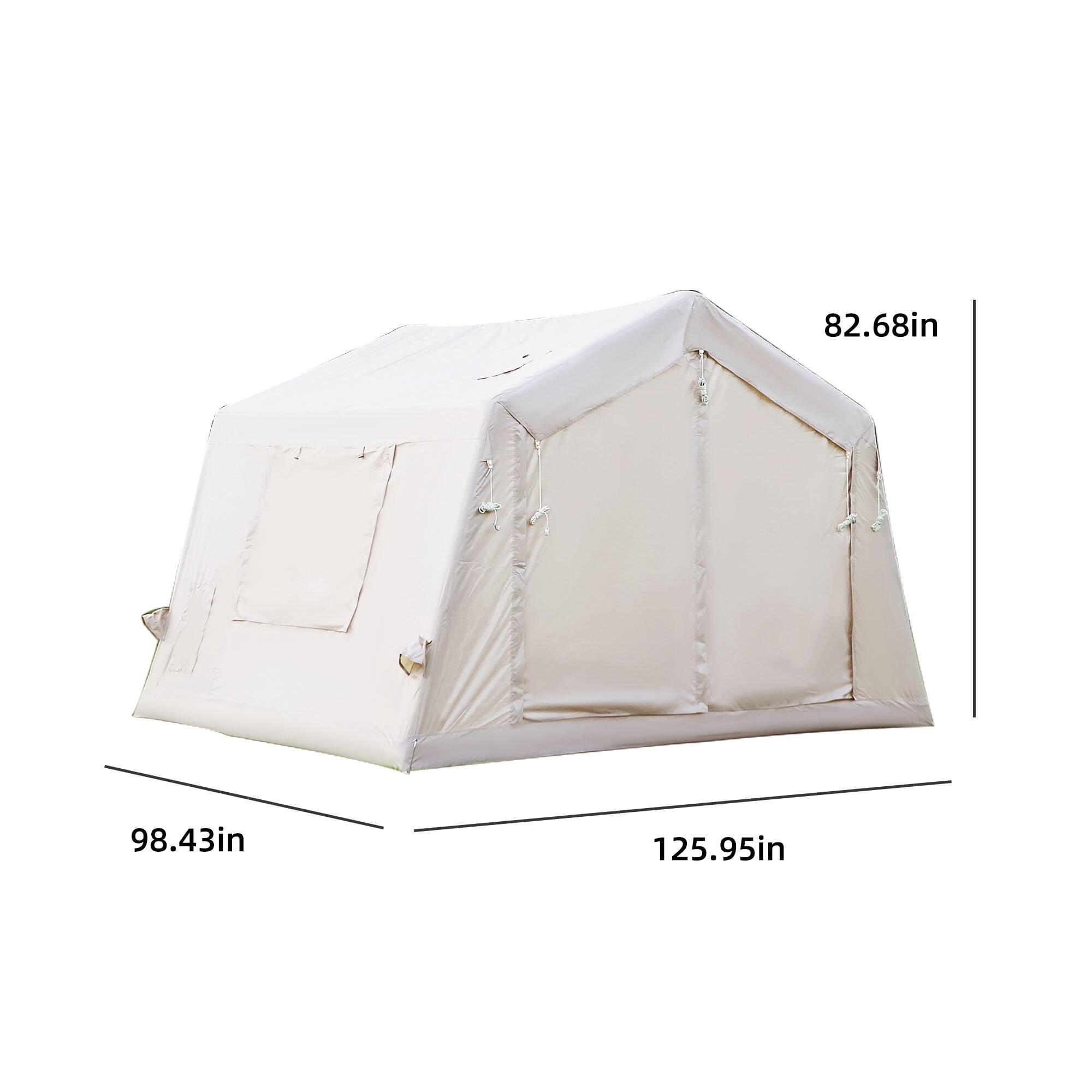 Camping Tents 8 m ² Inflatable Tents for Camping, Blow Up Tent with Hand Pump, Easy Setup InflatableTent 4 Season Tent, Waterproof Oxford Air Glamping Tents for Camping Adult 4/6/8 Person,Pop Up Ten