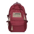 thumbnail image 3 of Mochila para mujer, mochila escolar, mochila con bolsillos laterales, mochila ligera, bolsa de viaje, mochila para mujeres, adolescentes y estudiantes , Rojo, 3 of 9