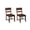 Dark Brown, variant on Warren Set of 2 Brown Solid Wood Dining Chairs with Ladder Back