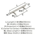 thumbnail image 6 of Amerock Bar Pulls 3-3/4 inch (96mm) Center-to-Center Satin Nickel Cabinet Pull - 10 Pack, 6 of 8