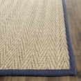 thumbnail image 3 of SAFAVIEH Natural Fiber Maisy Solid Runner Rug, Natural/Navy Blue, 2'6" x 10', 3 of 10