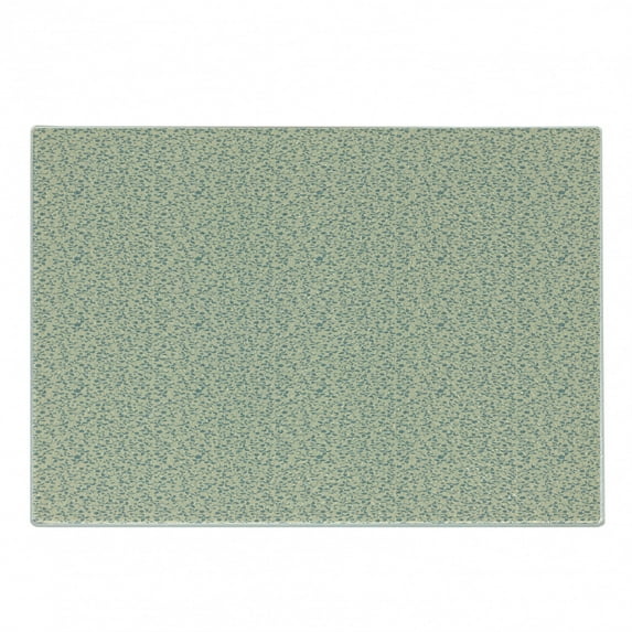 Garden Art Cutting Board, Silhouettes of Leaves Little Seasonal Blossoms Pastel Romantic Nature, Decorative Tempered Glass Cutting and Serving Board, Small Size, Beige and Pale Grey, by Ambesonne