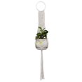 thumbnail image 5 of Red para macetas tejida a mano con bolsillo para colgar, para jardinería, balcón, plantas, cordón de algodón, borlas, 5 of 5