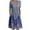 #2-Navy, variant on Pntutb Women Summer Dress 95% Polyester 5% Spandex O-Neck Short Sleeve Floral Dresses