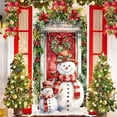 thumbnail image 2 of Bandera vertical con diseño de muñeco de nieve de Navidad, colgante de Papá Noel, decoración navideña 2024, Año Nuevo 2025, 2 of 5