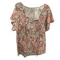 thumbnail image 6 of Outfmvch shirts for women Casual Boho Floral V Neck Shirts Tops Loose Blouses crop tops for women, 6 of 9