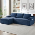 thumbnail image 3 of Leumius 96” Modular Sectional Sofa,Cloud Sectional Couch with Deep Seat,Modern Modular L-Shape Sofa Couch with Chaise,Upholstered Boneless Couches for Living Room Bedroom,Blue, 3 of 13