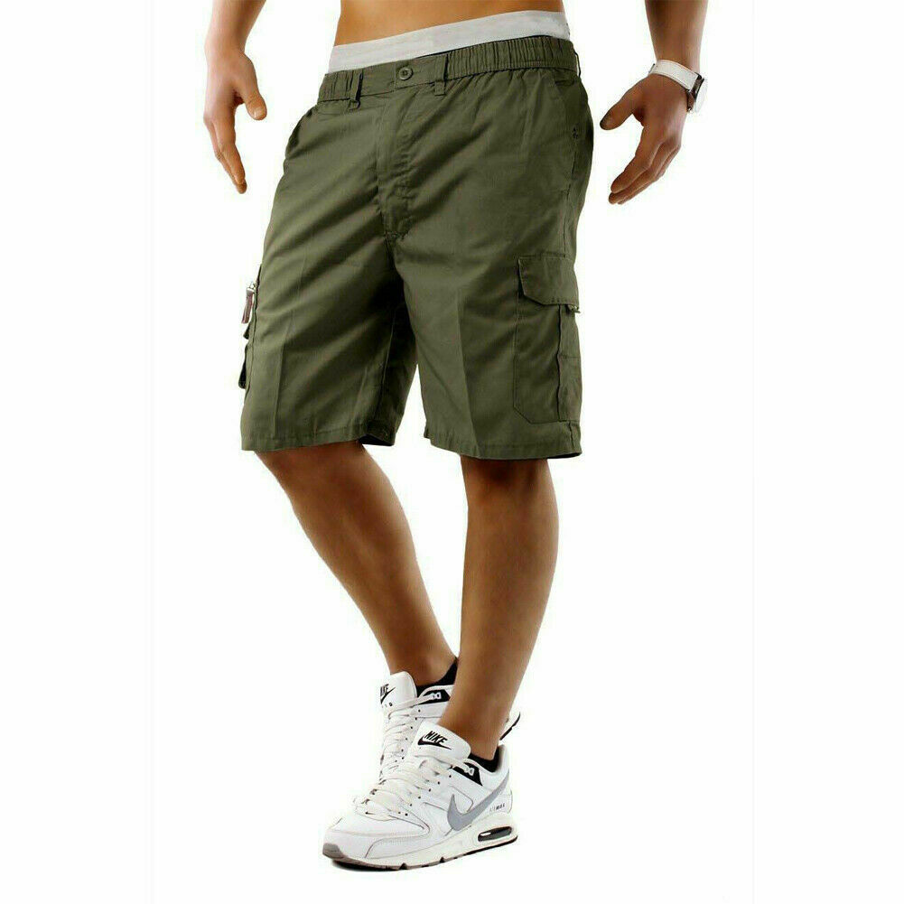elasticated cotton shorts